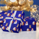 Search for santa for kids wrapping paper Blue