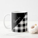 Search for black and white plaid mugs Elegant