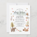 Search for watercolor woodland animals baby shower invitations Rustic