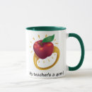 Search for teacher apple thank you mugs Red