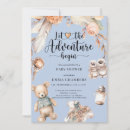 Search for adventure baby boy shower invitations Let the adventure begin