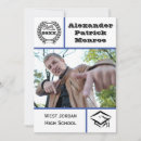 Search for traditional graduation invitations Blue