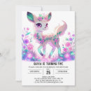 Search for girl deer birthday invitations Fawn