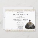 Search for black and gold glitter invitations Sparkle