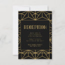 Search for roaring 20s wedding invitations Black and gold