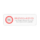 Search for monogram circle return address labels White