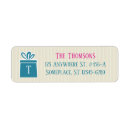 Search for mid century modern return address labels Teal