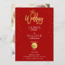 Search for red gold christmas wedding invitations Rustic
