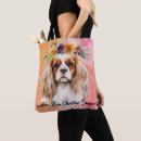 Search for cavalier king charles spaniel tote bags Illustration