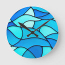 Search for blue glass clocks Teal