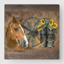 Search for cowboy boot clocks Sunflowers