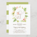 Search for safari elephant birthday invitations Tropical