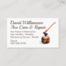 Search for axe business cards Lumberjack