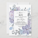Search for blue flowers baby boy shower invitations Hydrangea its a boy