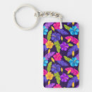 Search for pink leaf rectangular key rings Colourful