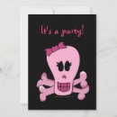 Search for girly skull invitations Punk