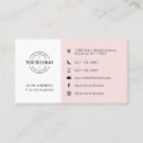 Search for social media icons business cards Blush pink