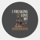 Search for dobermann stickers Wolf