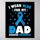 Search for diabetes ribbon posters Blue