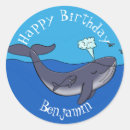 Search for funny whale stickers For kids