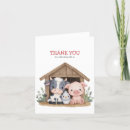 Search for barnyard animals thank you cards Cute