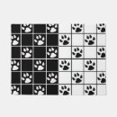 Search for paw doormats Black and white
