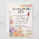 Search for nursing school graduation invitations Watercolor floral