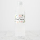 Search for bridal shower water bottle labels Floral