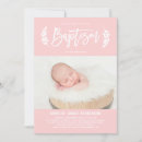 Search for pink baby girl christening invitations Baptism