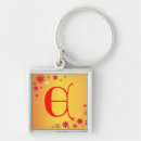 Search for alphabet e key rings Floral