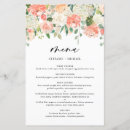 Search for watercolor orange florals wedding menus Elegant
