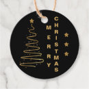 Search for black and gold gift tags Tree
