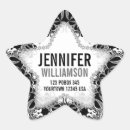 Search for black and white damask wedding stickers Floral