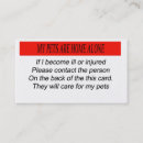 Search for alone business cards Emergency