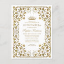 Search for white and gold quinceanera invitations Quinceañera