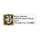 Search for yellow and black return address labels Plaid