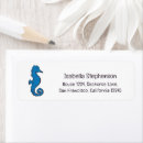 Search for sea creatures return address labels Seahorse