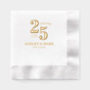 Search for silver anniversary wedding napkins Simple