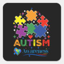 Search for autism puzzle stickers Heart