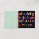 Search for alphabetic business cards Student