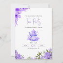 Search for purple tea party invitations Elegant