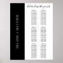 Search for 6 table wedding seating charts Black and white