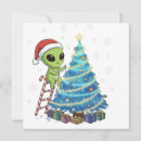 Search for funny aliens cards Santa
