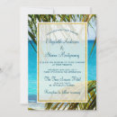 Search for turquoise beach wedding invitations Palm tree