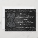 Search for cute lingerie bridal shower invitations Black