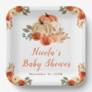 Search for pumpkin baby shower plates Floral flowers
