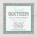 Search for mint green and silver invitations Glam