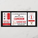 Search for baseball ticket birthday invitations Red