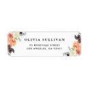 Search for fall floral return address labels Burgundy