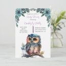 Search for owl baby shower invitations Floral